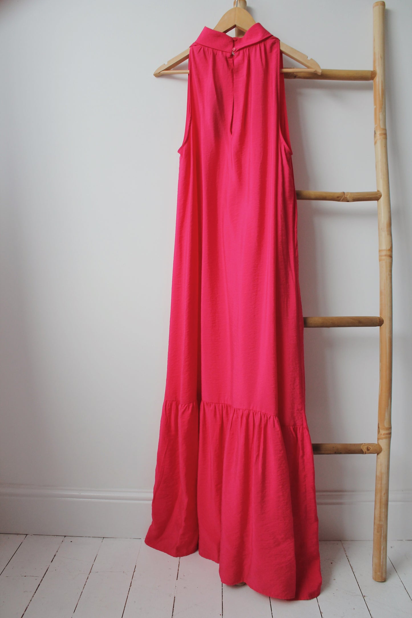 Fuchsia Pink Maxi Dress - Size 14/16