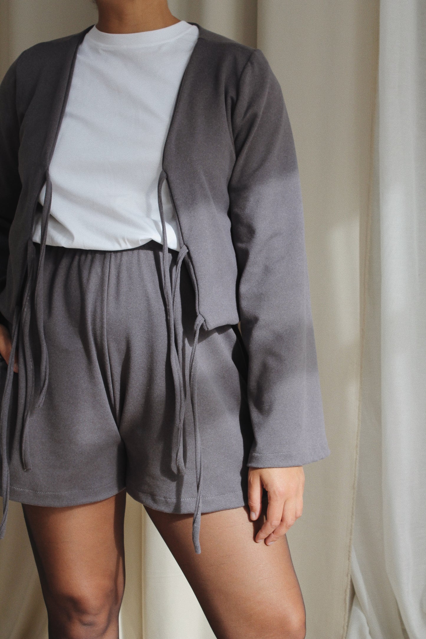 Long Sleeve Tie Top