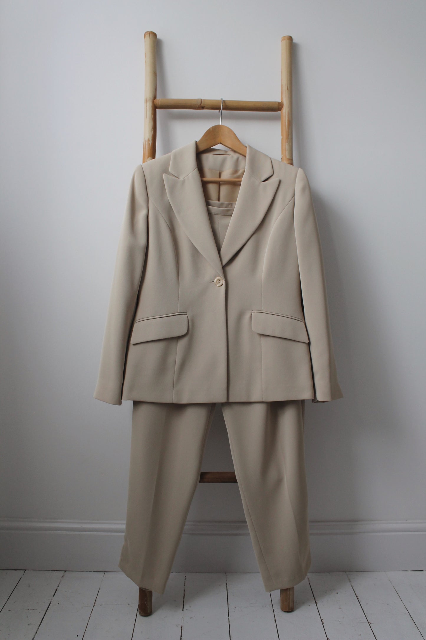 Cream Trouser Suit - Size 12 Petite