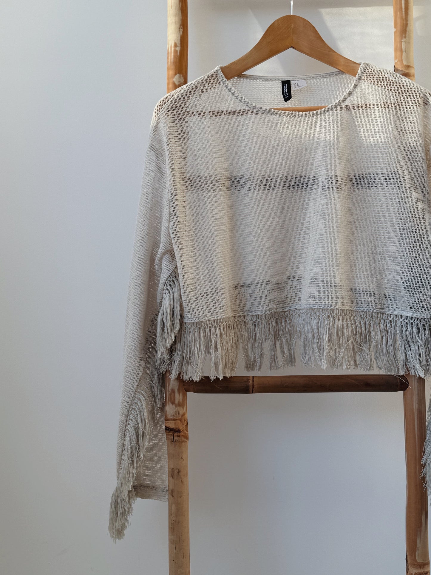 Grey Tassel Top - Size 10-12