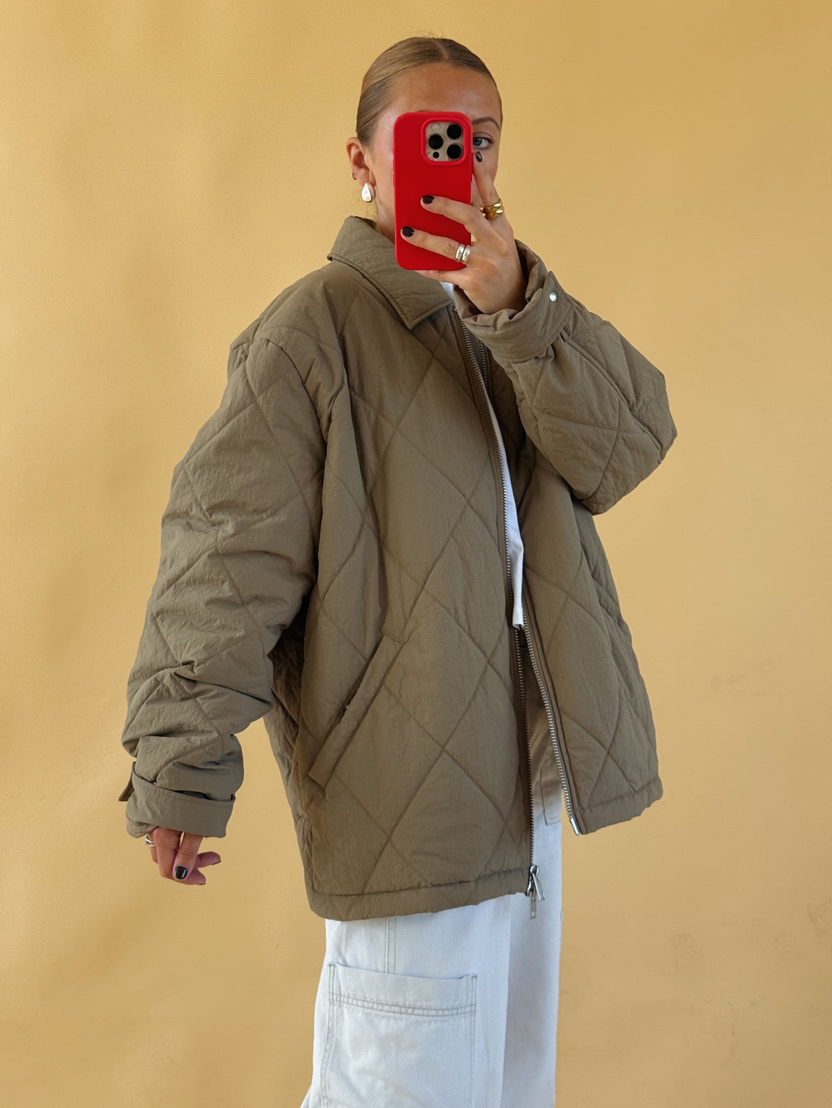Khaki Padded Jacket - Size XL