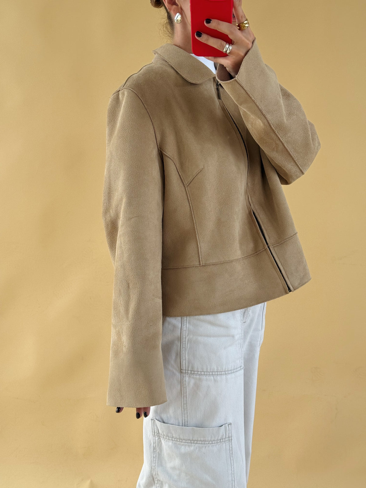 Suede Style Jacket - Free Size