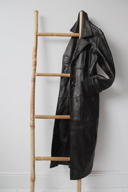 Vintage Leather Trench - Size 6-10