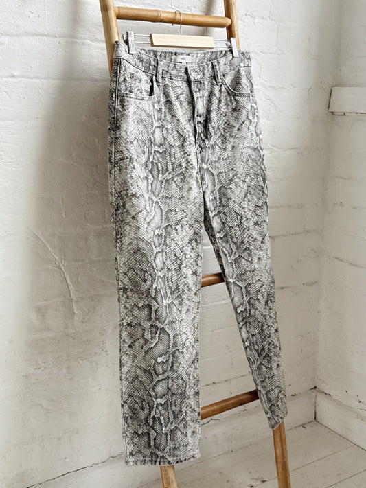 Snake Print Trousers - Size 12 Short