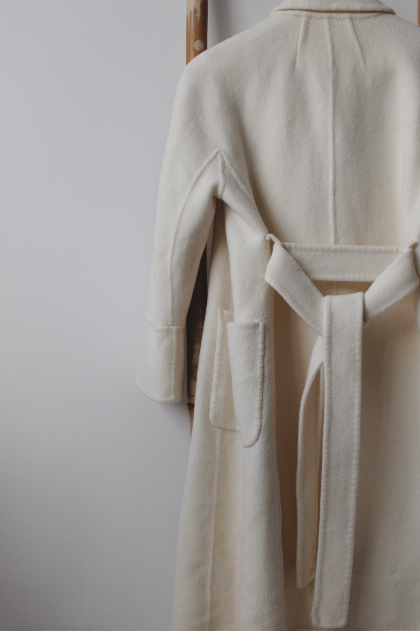 Wool & Angora Cream Coat - Size 6-10