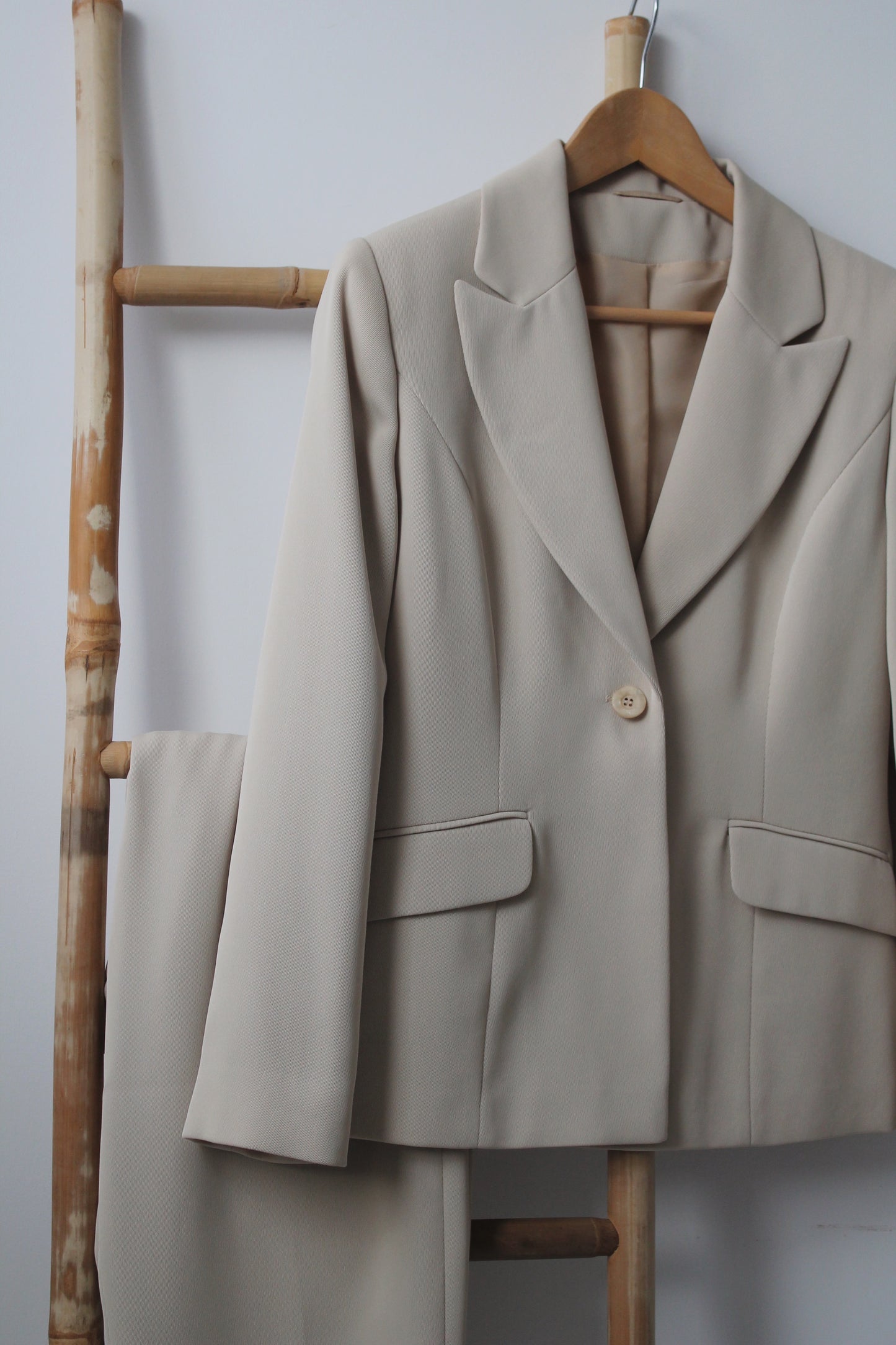 Cream Trouser Suit - Size 12 Petite