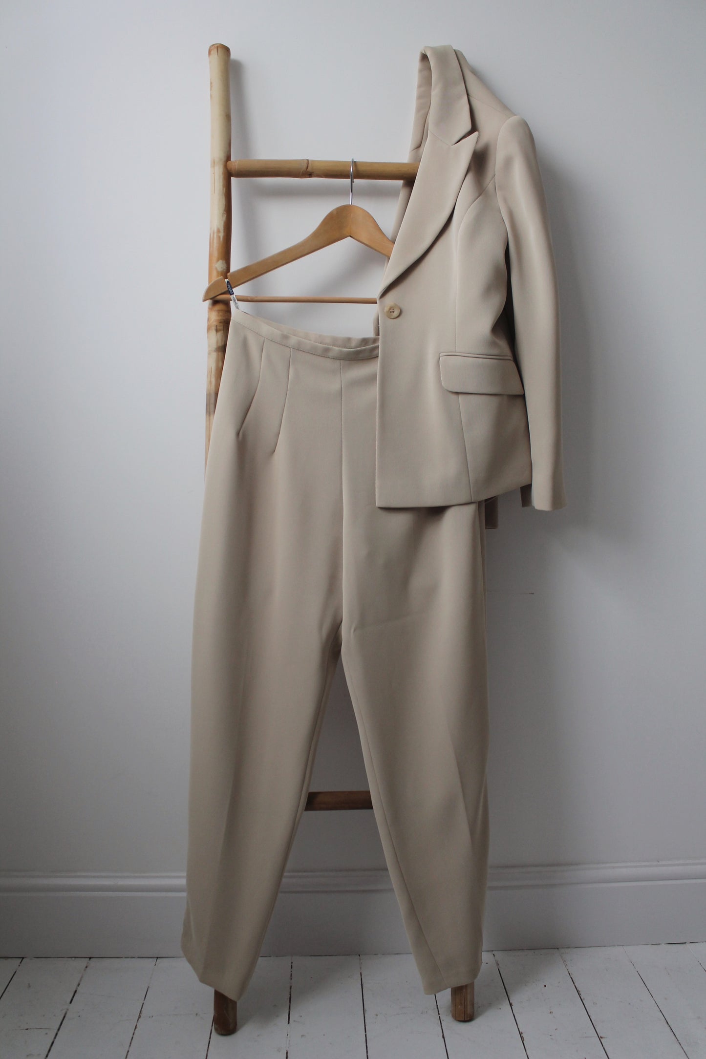Cream Trouser Suit - Size 12 Petite