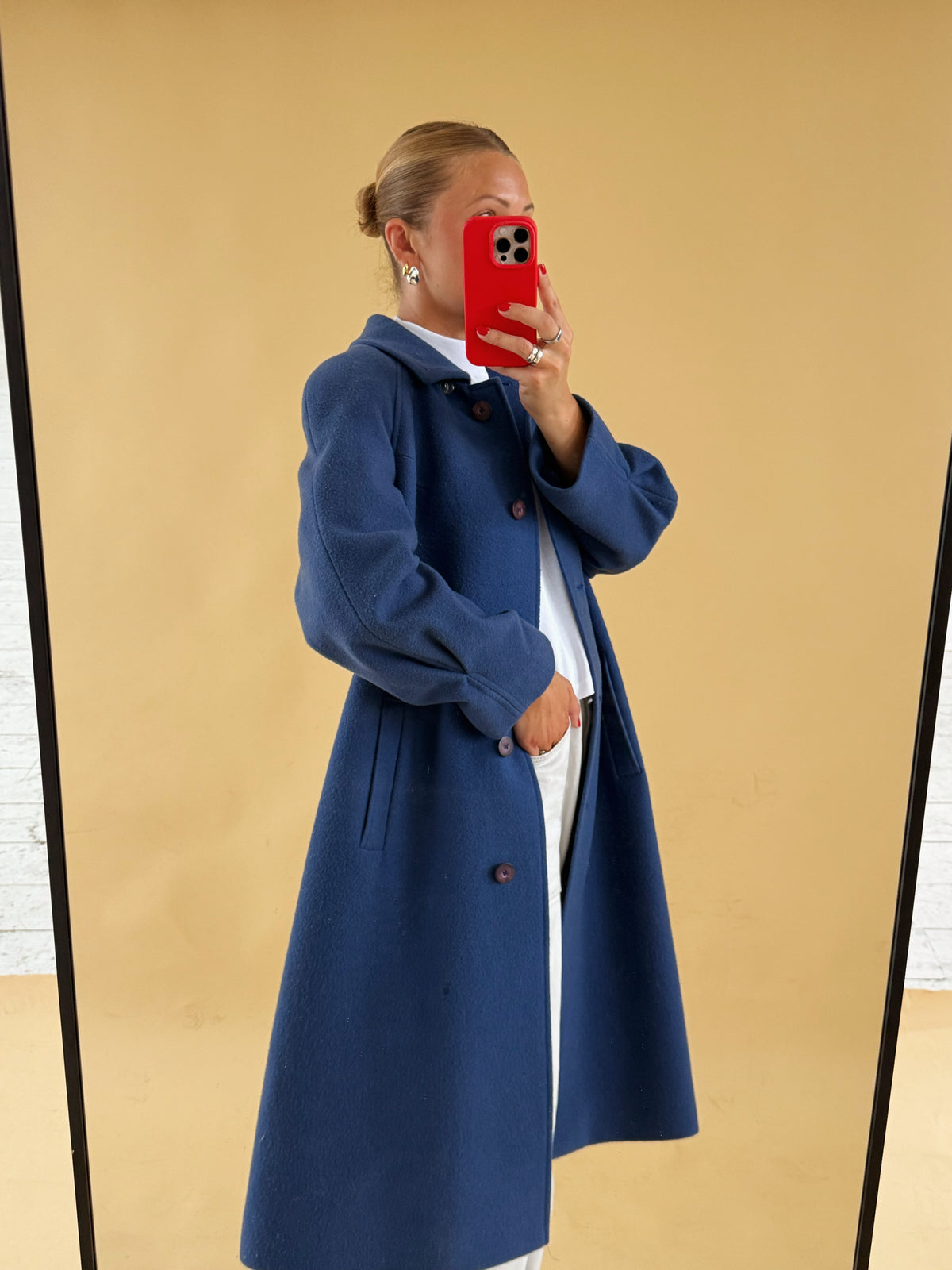 Blue Pure New Wool Coat - Size 8-12