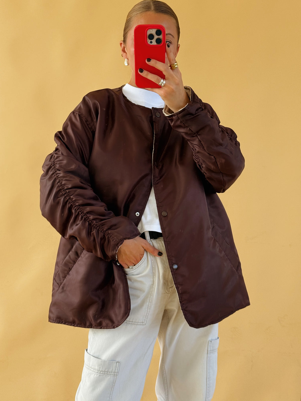 Reversible Quilted Jacket - Free Size
