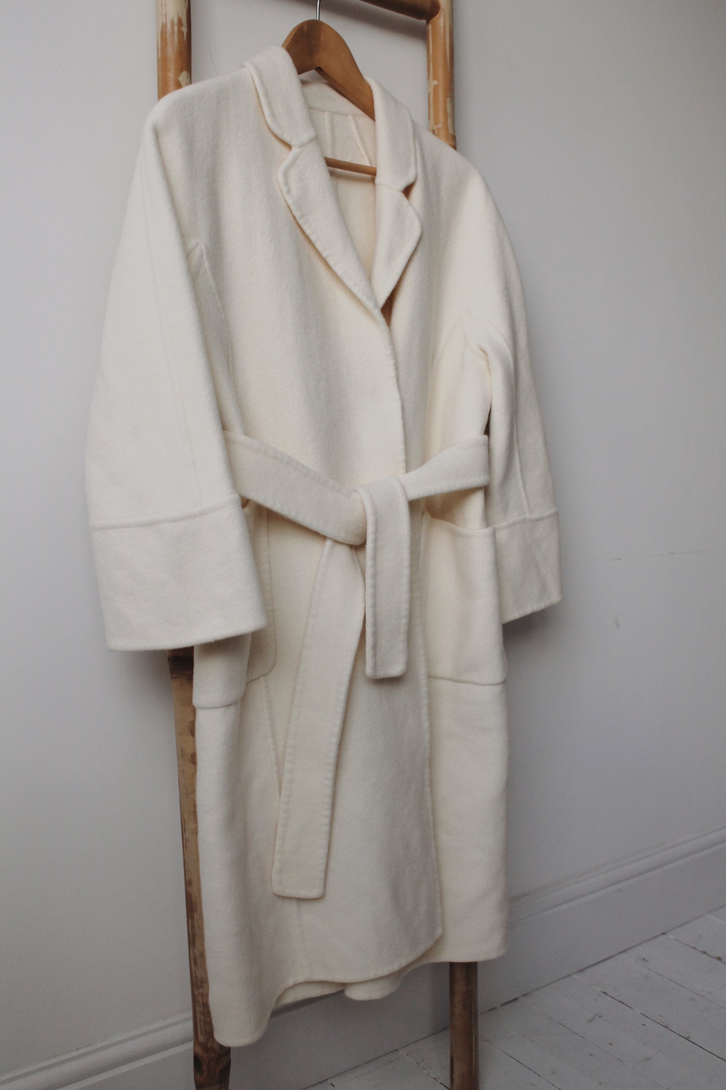 Wool & Angora Cream Coat - Size 6-10