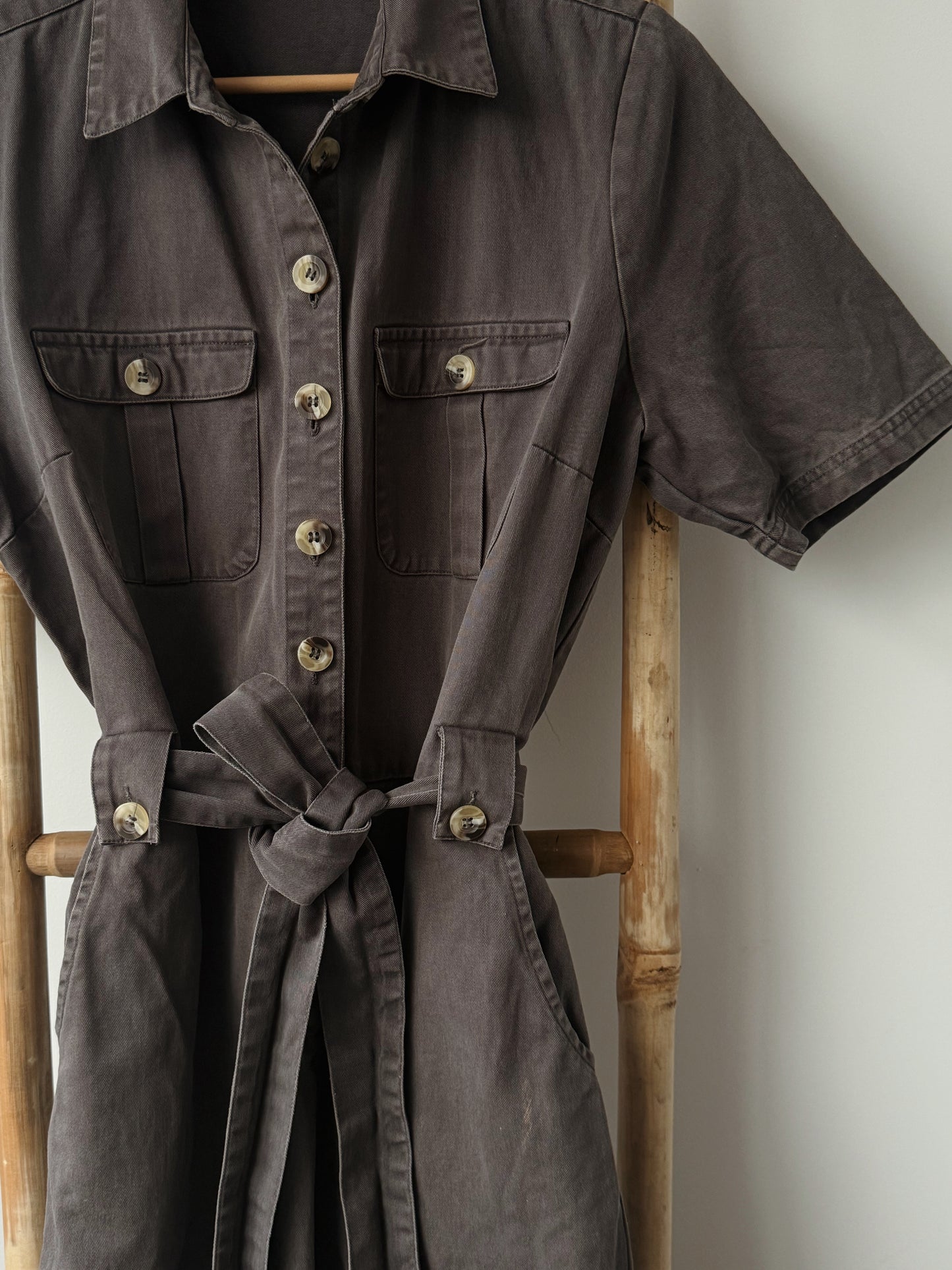 Denim Grey Jumpsuit - Size 14