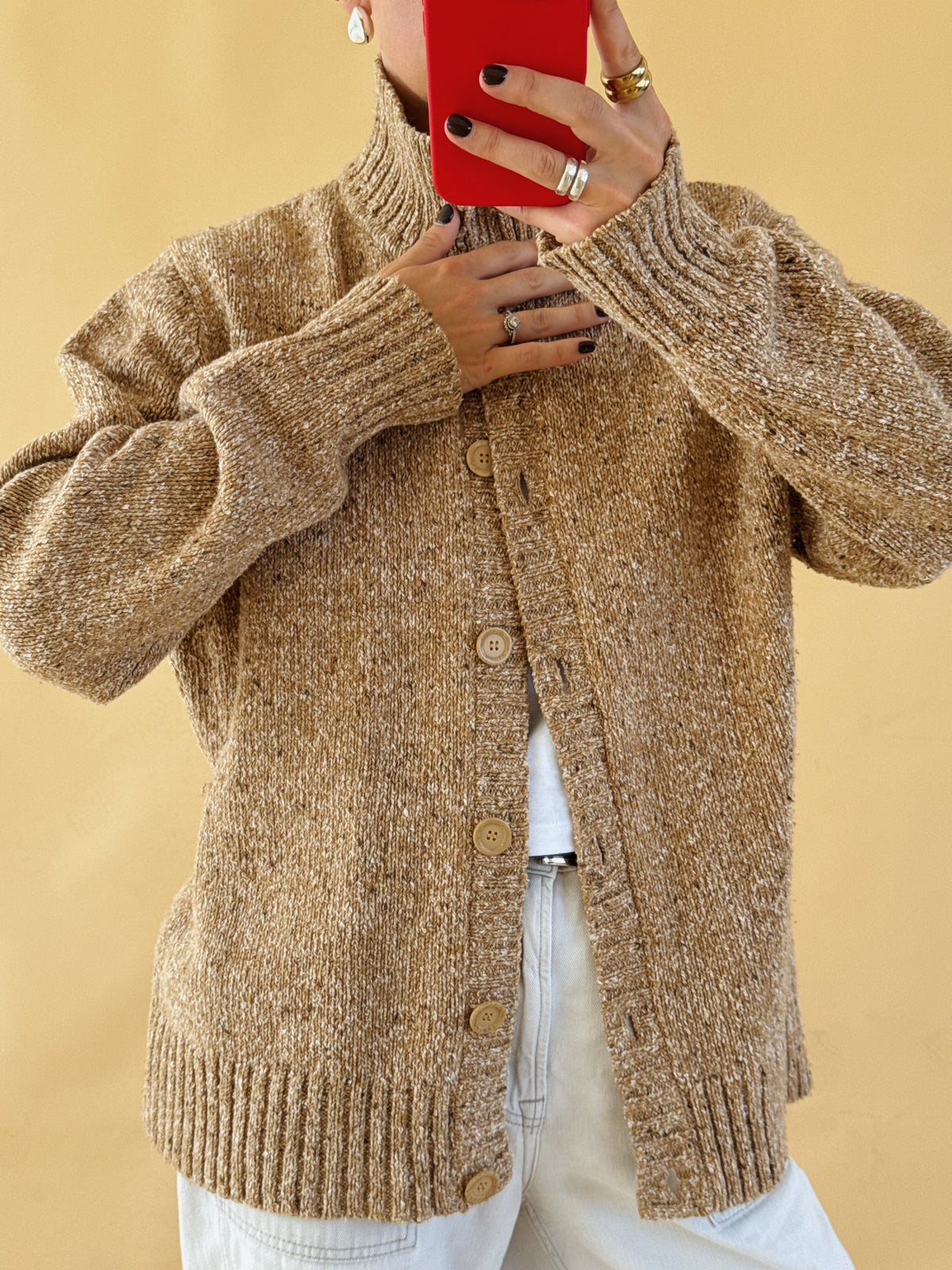 Sand Speckled Cardigan - Size 8-14