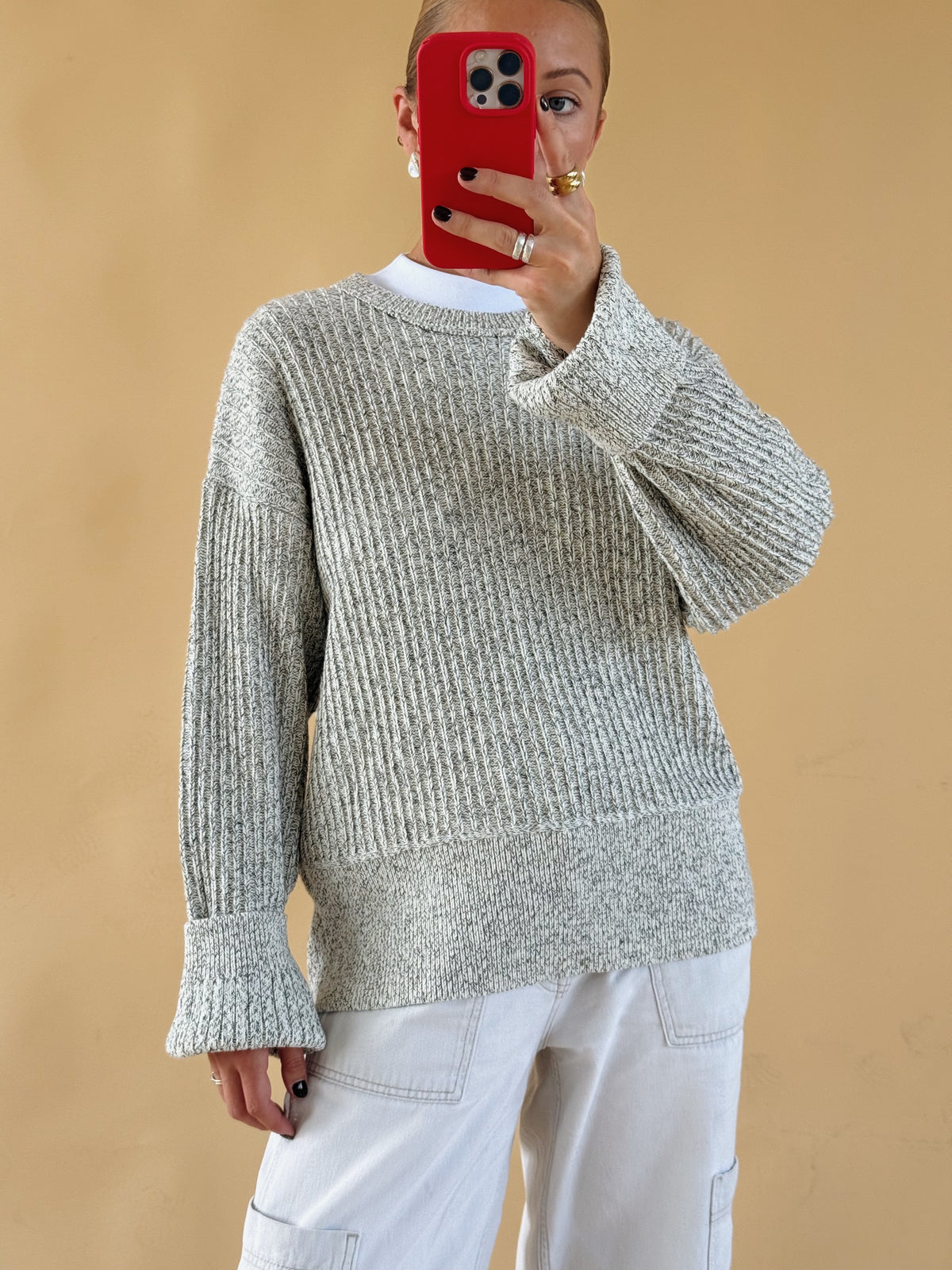 Grey Speckle Jumper - Size 12-14