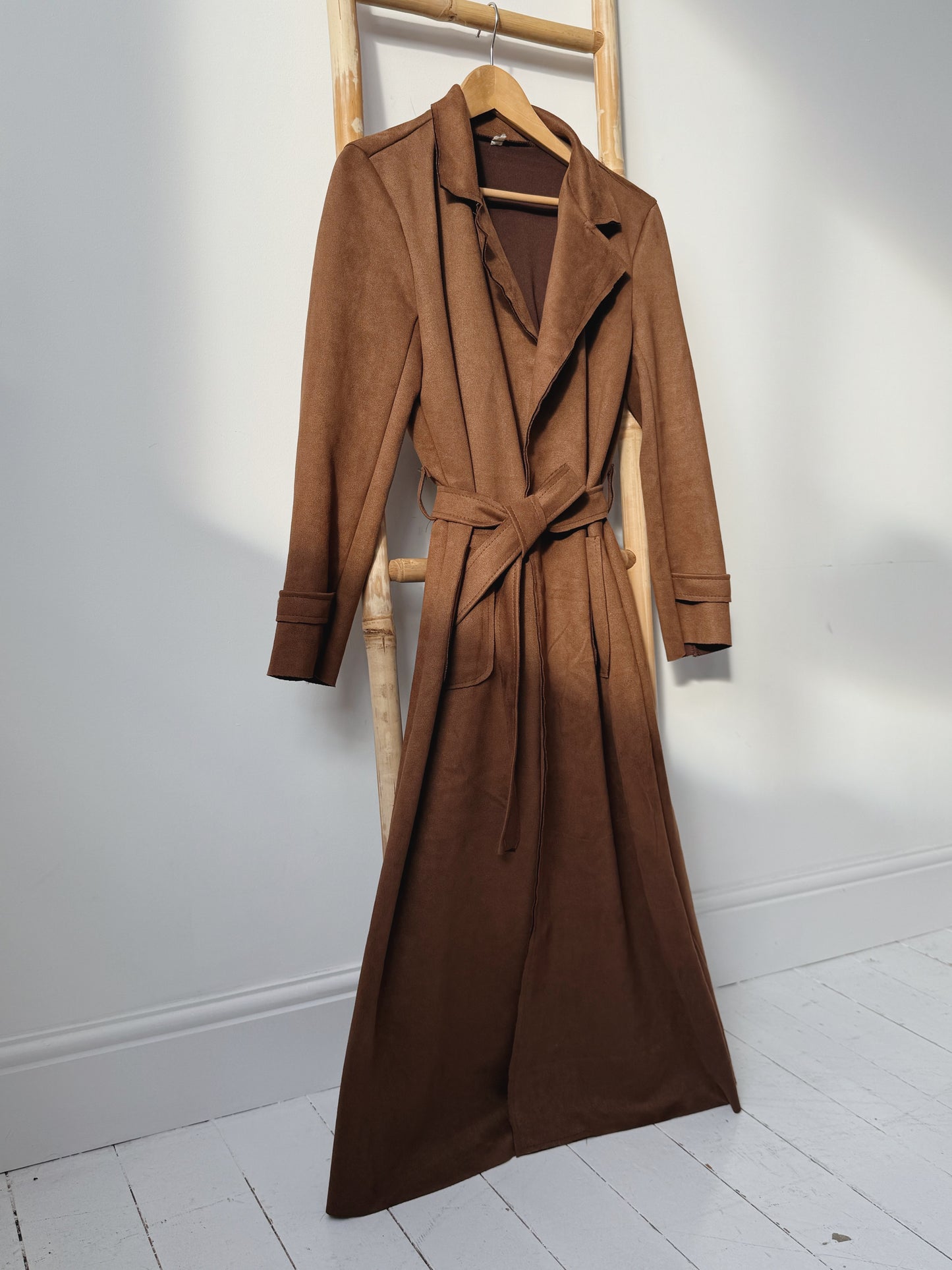 Lightweight Faux Suede Trench - Size 8-12