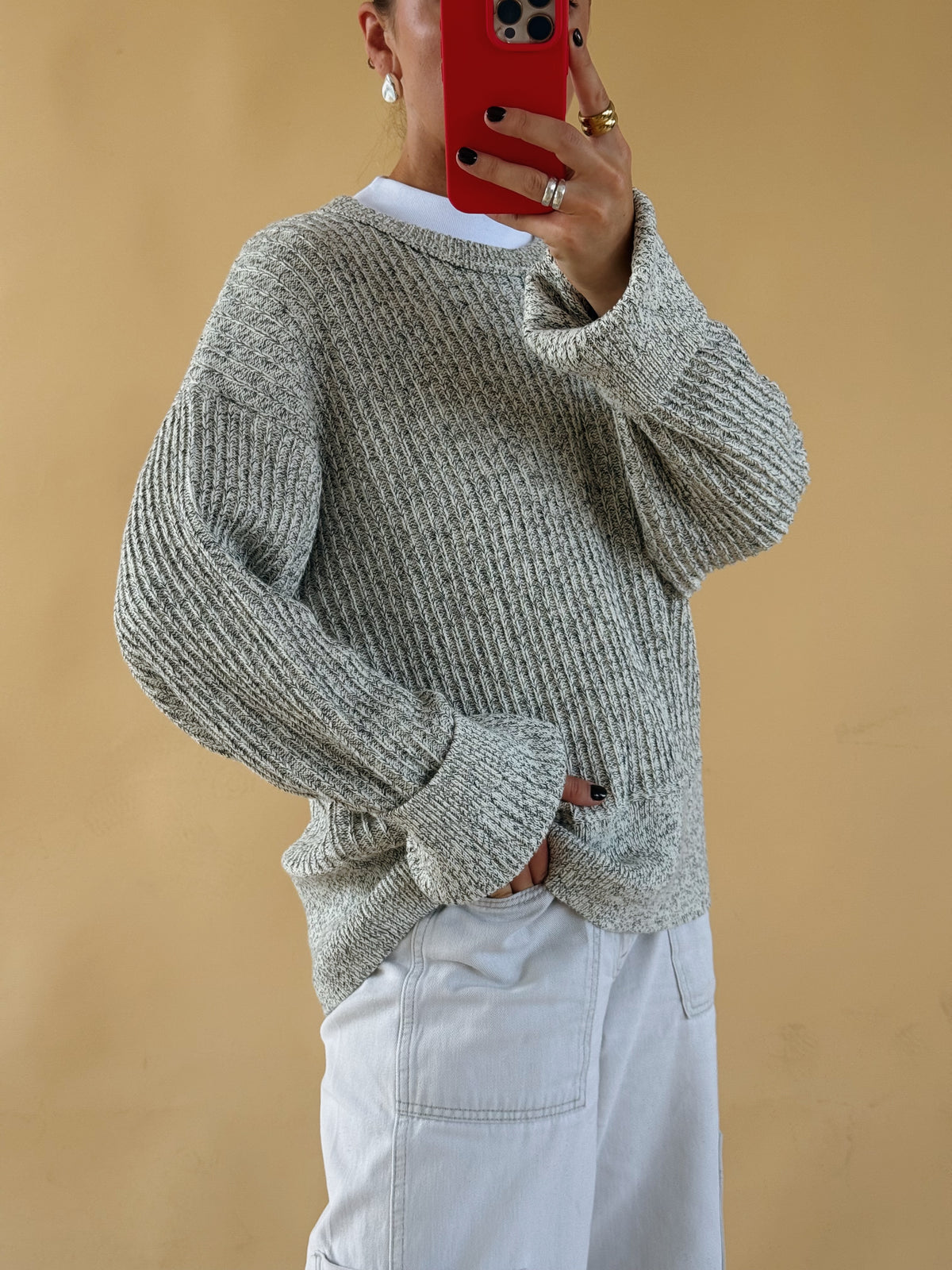 Grey Speckle Jumper - Size 12-14