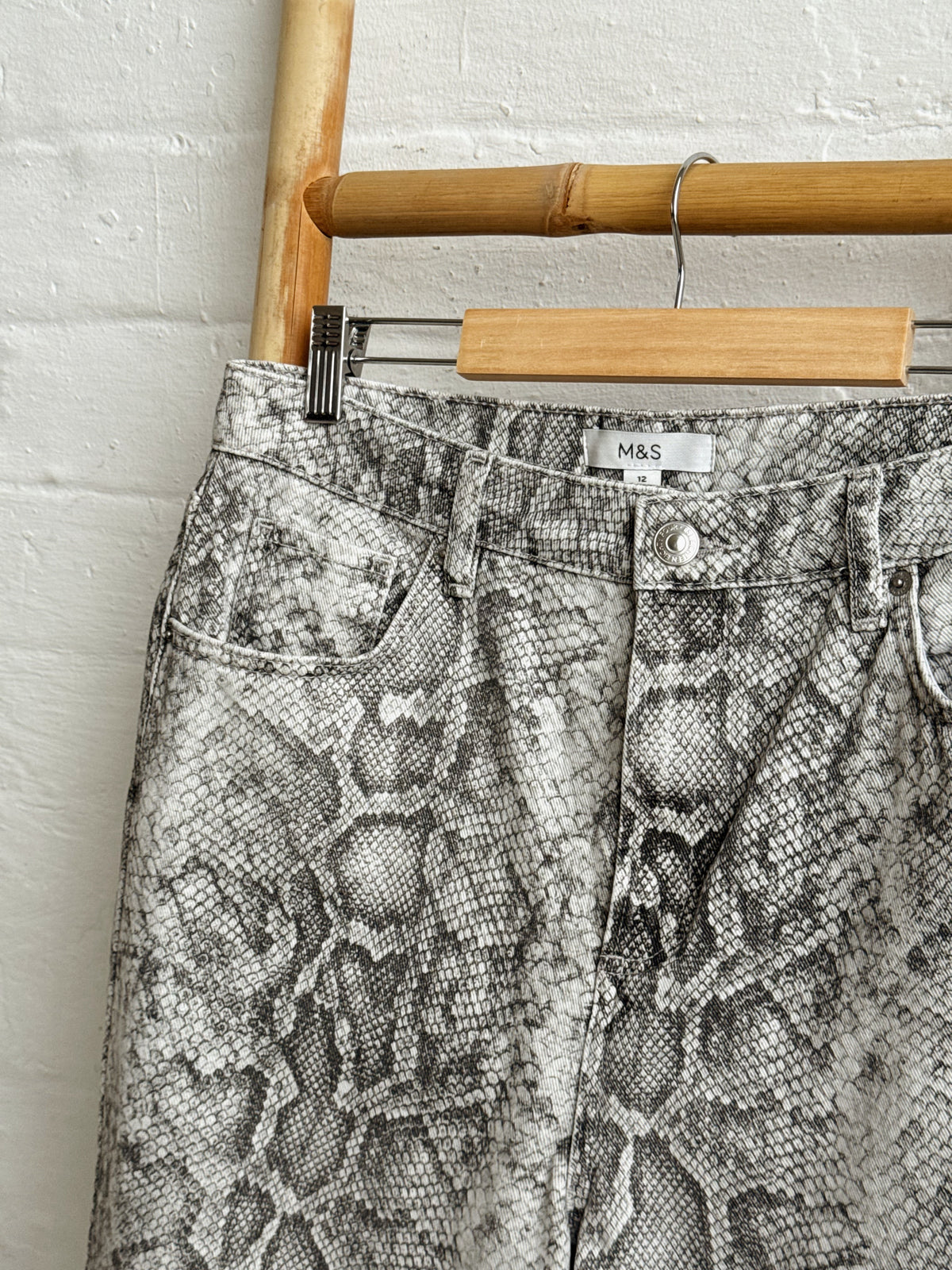 Snake Print Trousers - Size 12 Short