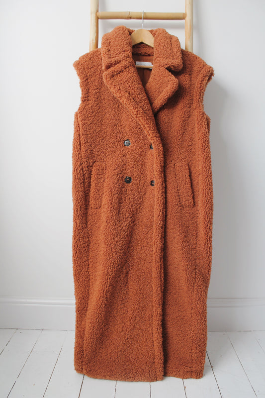 Warehouse Long Fleece Gilet - Size 6-10