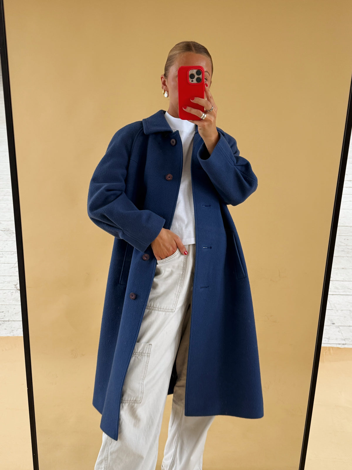 Blue Pure New Wool Coat - Size 8-12