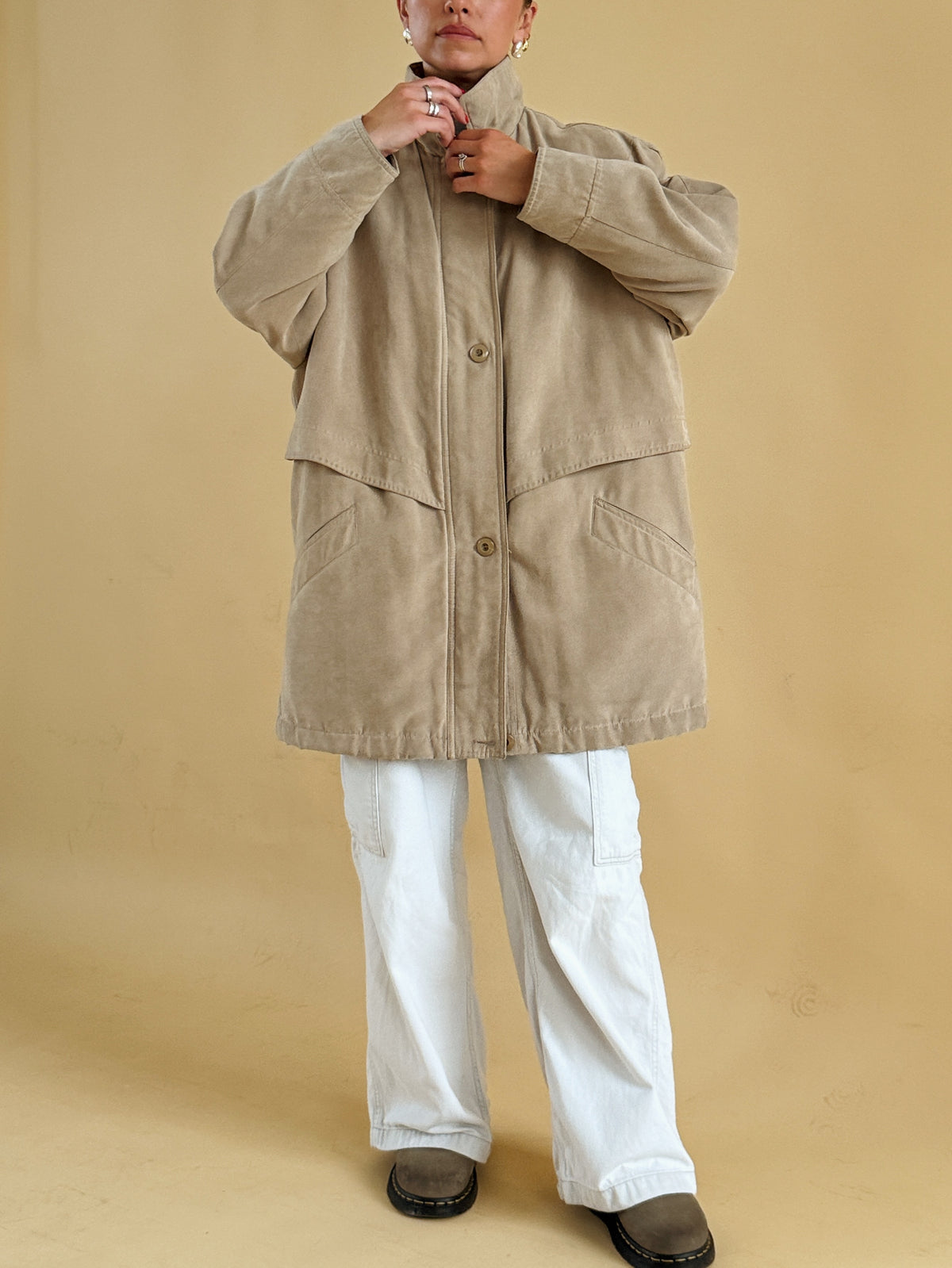 Vintage Khaki Jacket - Free Size
