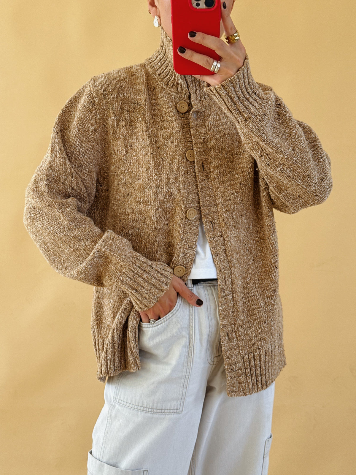 Sand Speckled Cardigan - Size 8-14