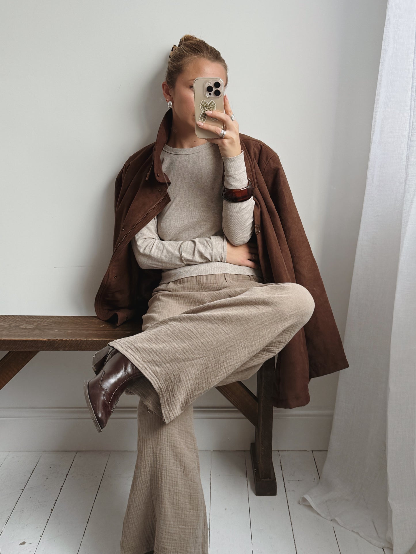 Brown Vintage Coat - Size 14-20