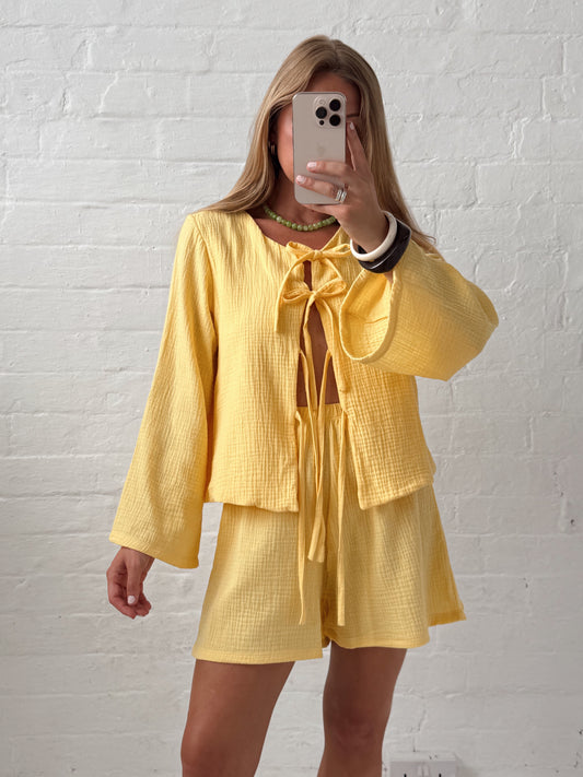 Tie Top & Treasure Shorts Sets