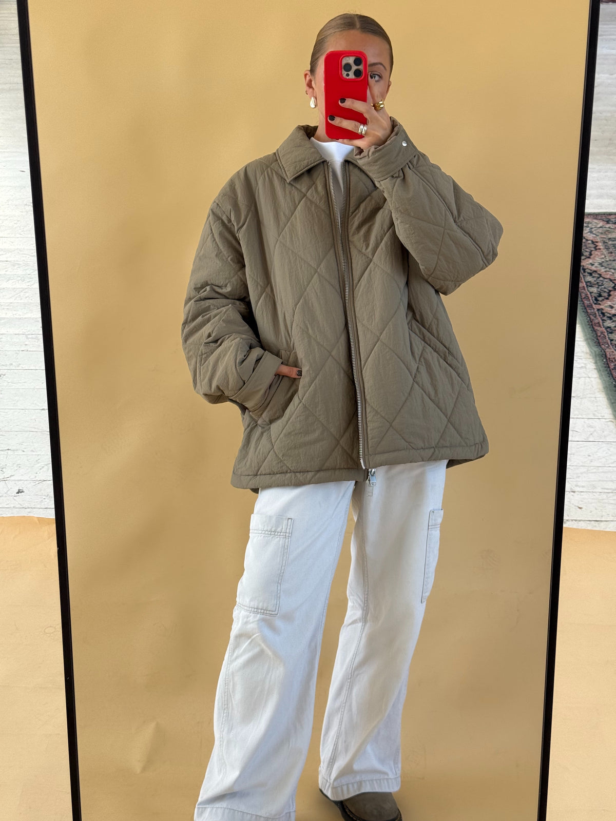 Khaki Padded Jacket - Size XL