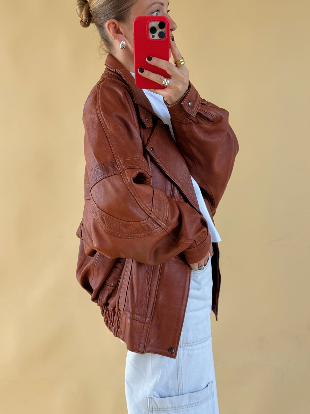 Leather Jacket - Free Size