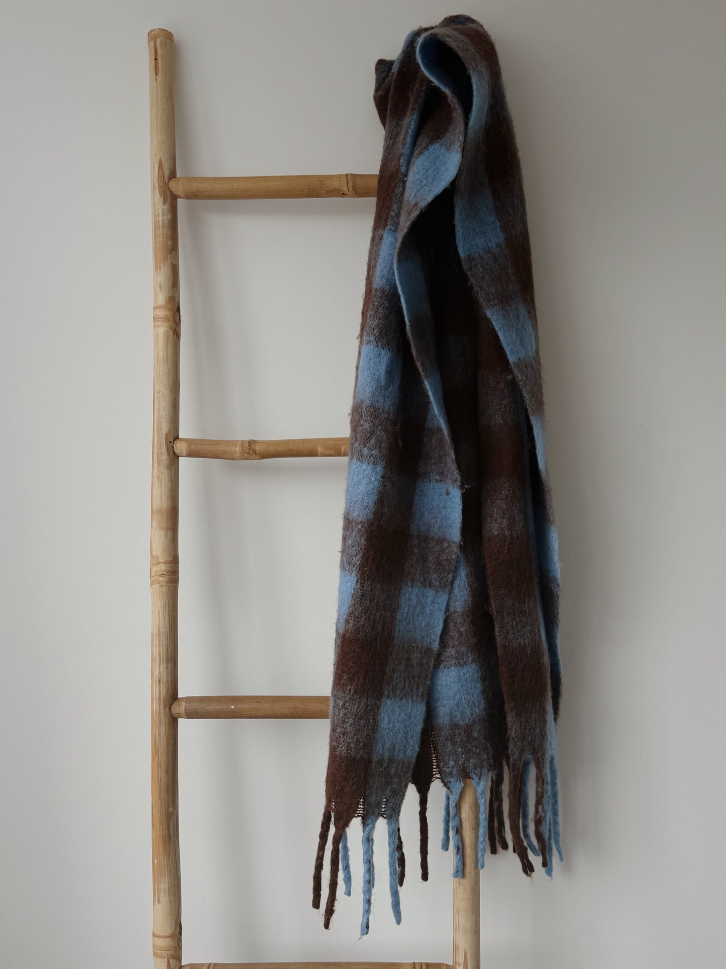 Blue & Brown Check Scarf