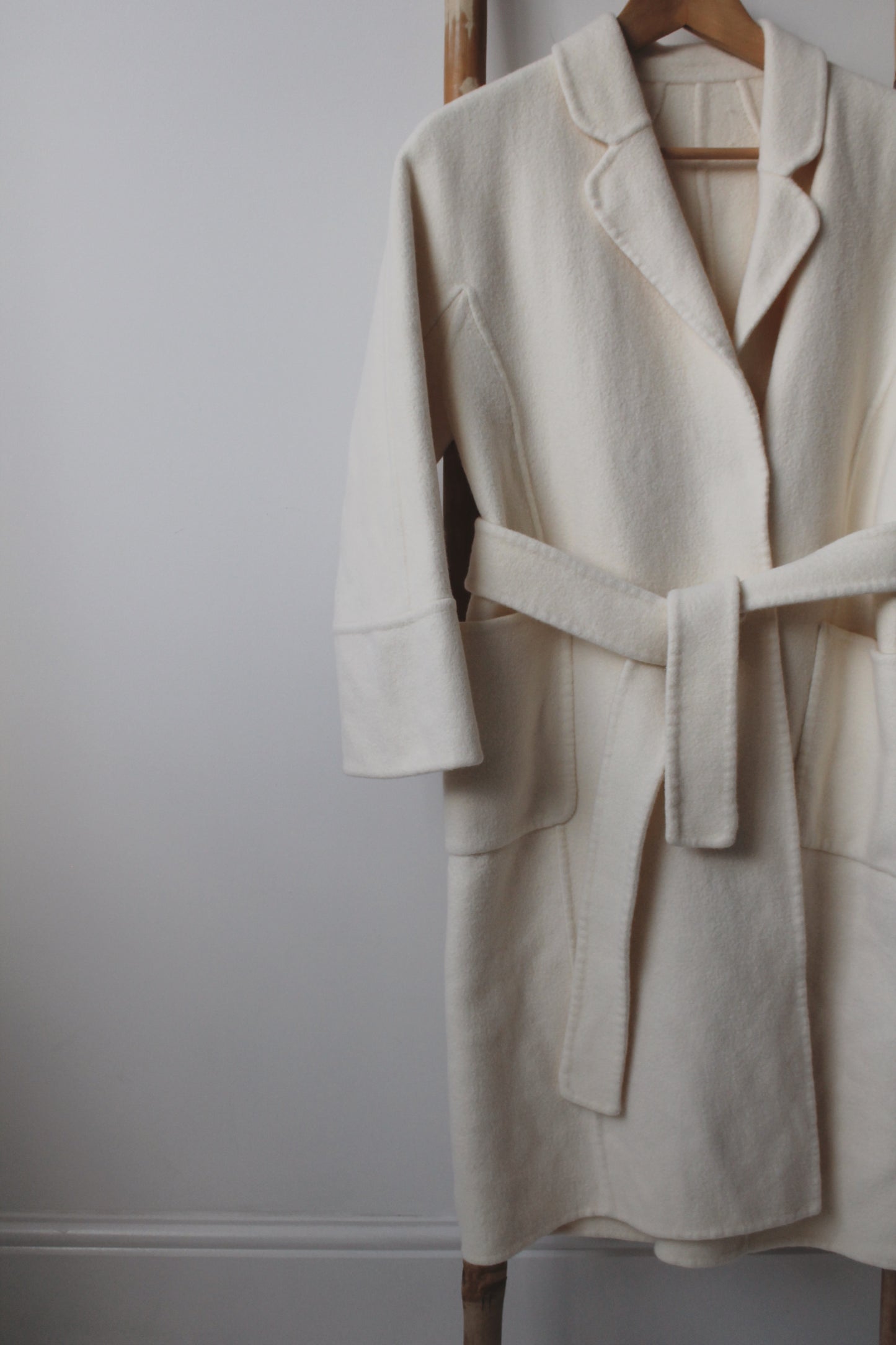 Wool & Angora Cream Coat - Size 6-10