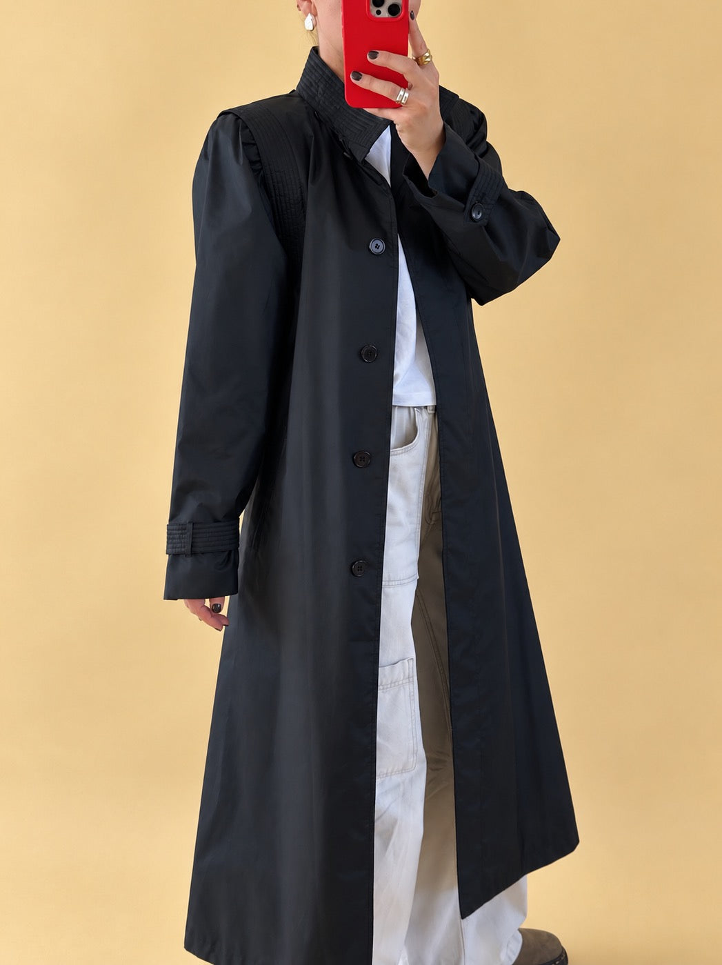 Black Trench Coat - Size 8-14