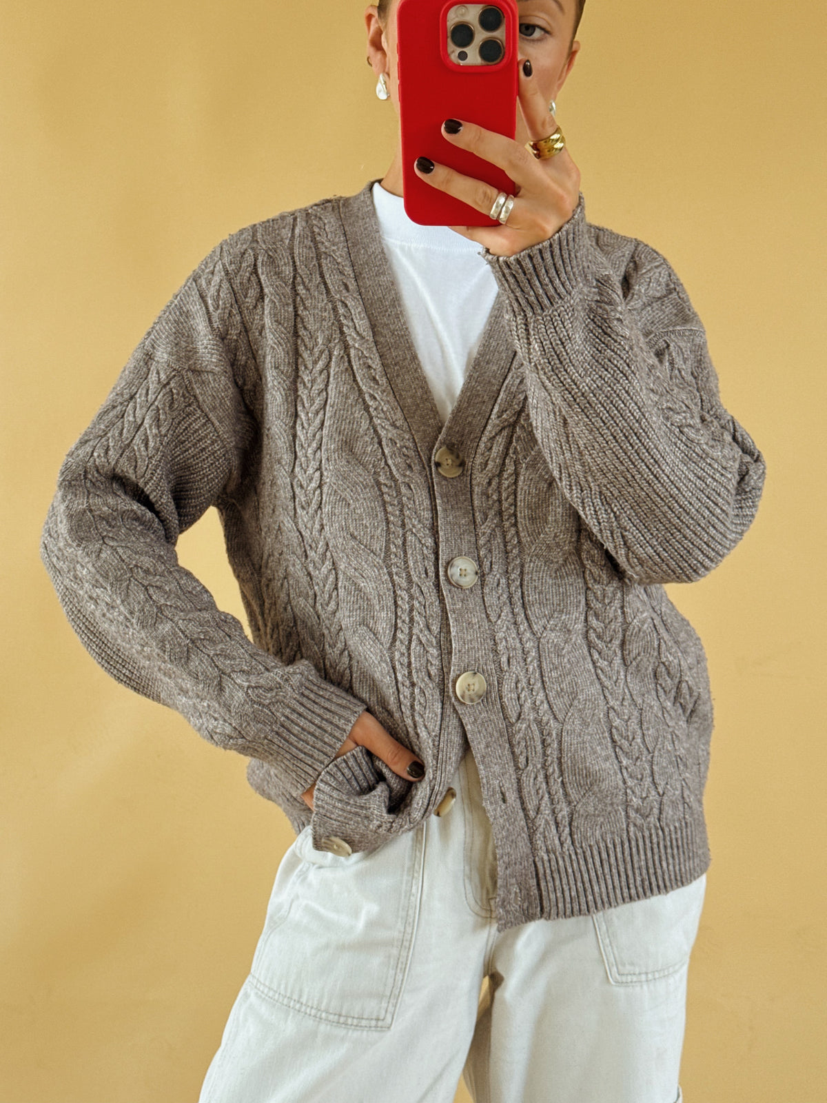Cableknit Cardigan - Size 8-12