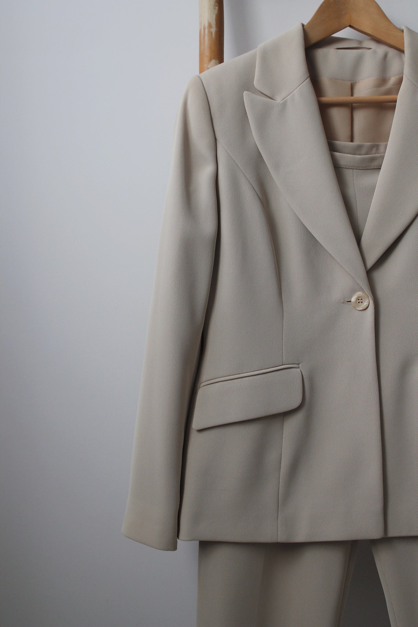 Cream Trouser Suit - Size 12 Petite