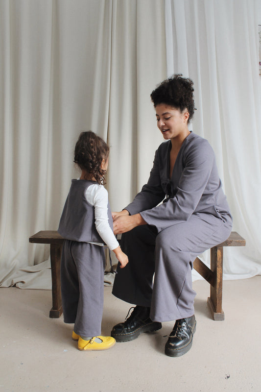 Kids’ Grey Tie Vest - Age 4-5