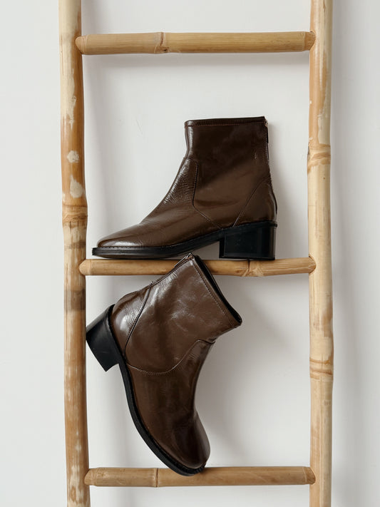 Real Leather Boots - Size 6.5/7