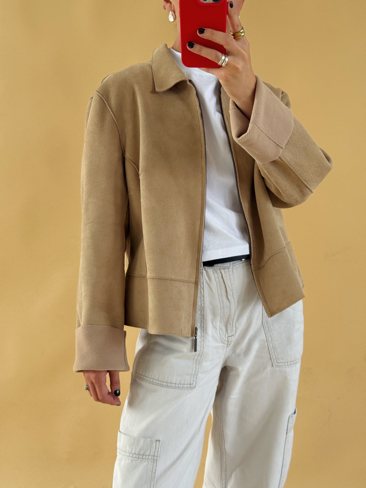 Suede Style Jacket - Free Size