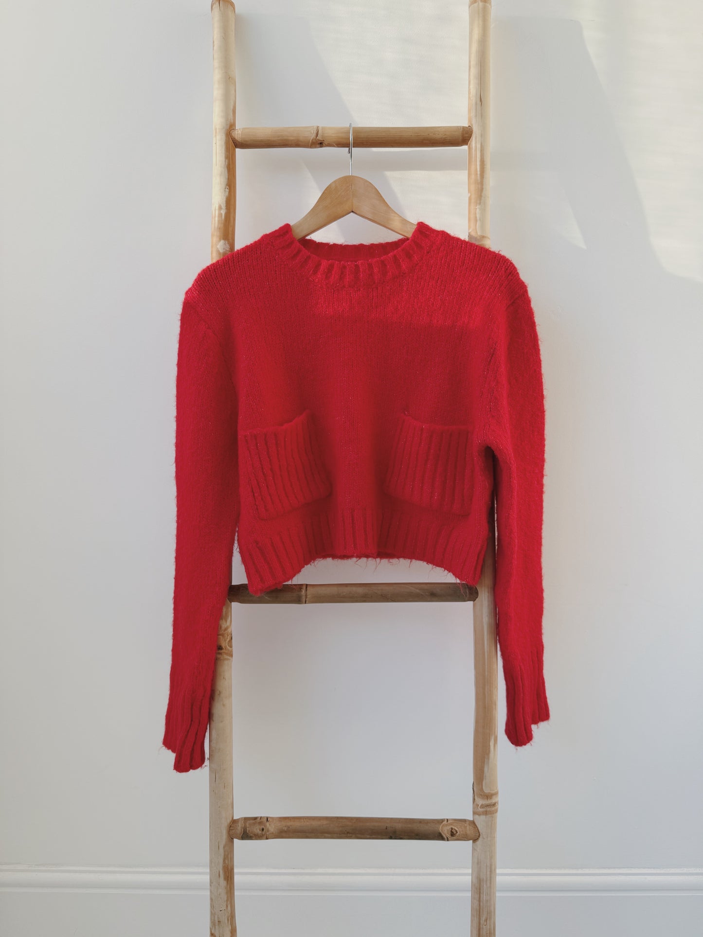 Soft Red Crop Jumper - Size 10-16
