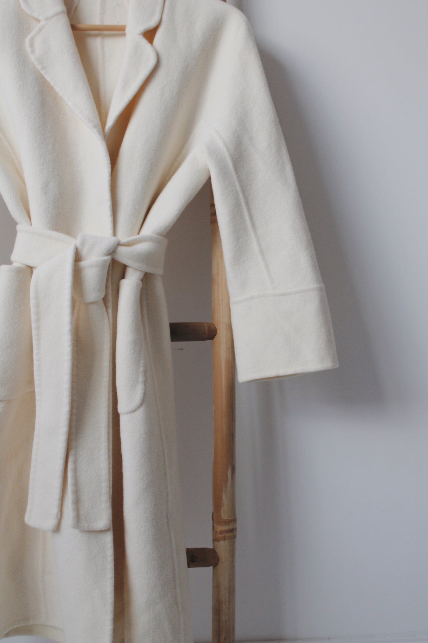 Wool & Angora Cream Coat - Size 6-10