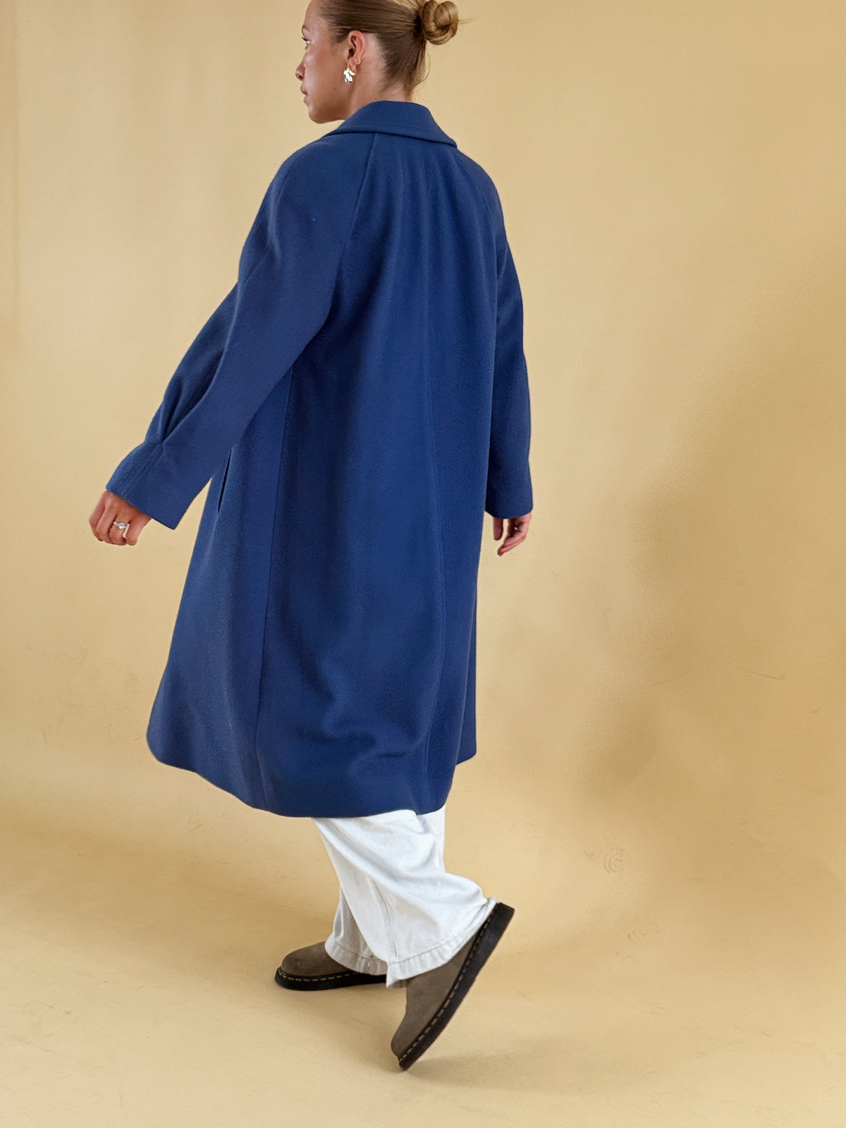 Blue Pure New Wool Coat - Size 8-12