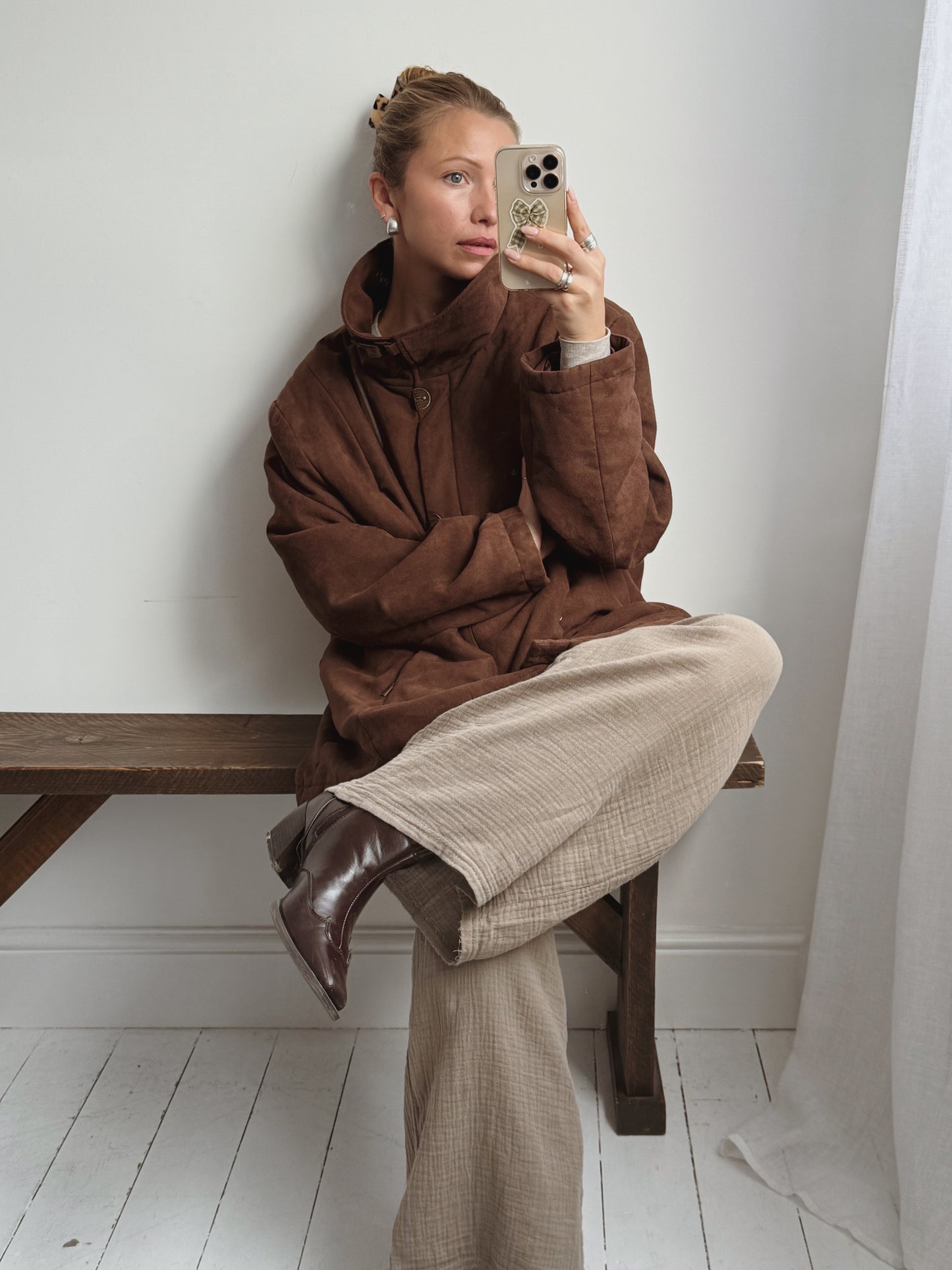 Brown Vintage Coat - Size 14-20