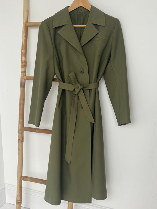 Khaki Trench Coat - Size 10