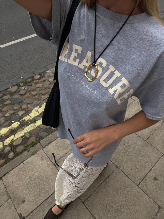 Treasures Tee (grey & cappuccino)