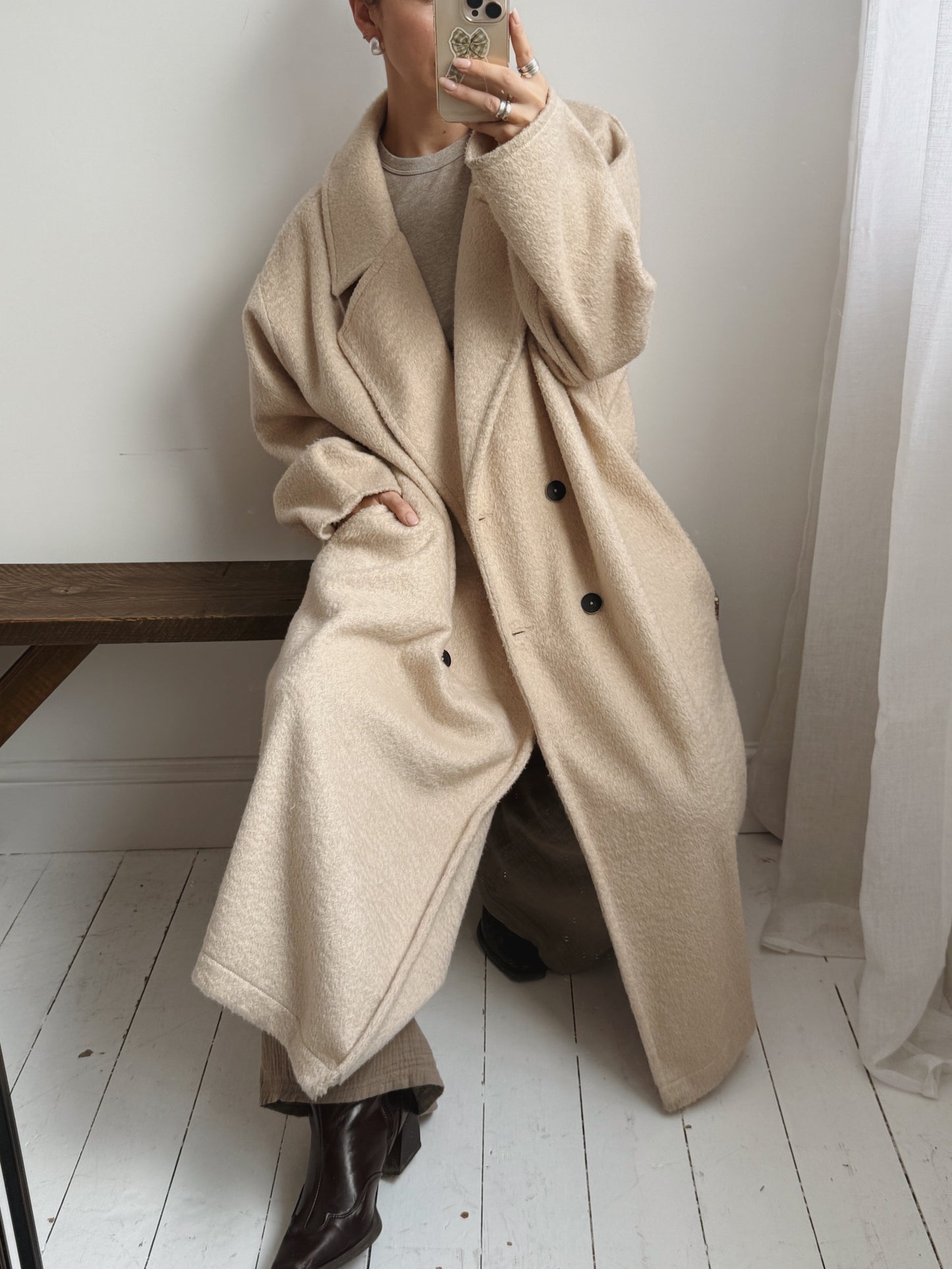 Soft Pinky/Beige Coat - Size 18-24