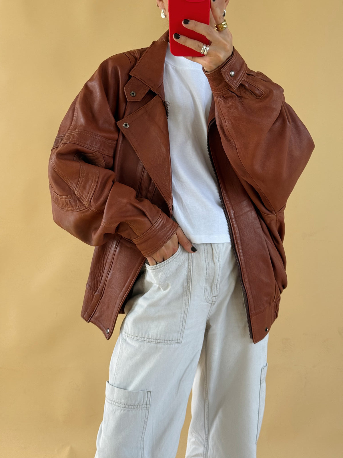 Leather Jacket - Free Size