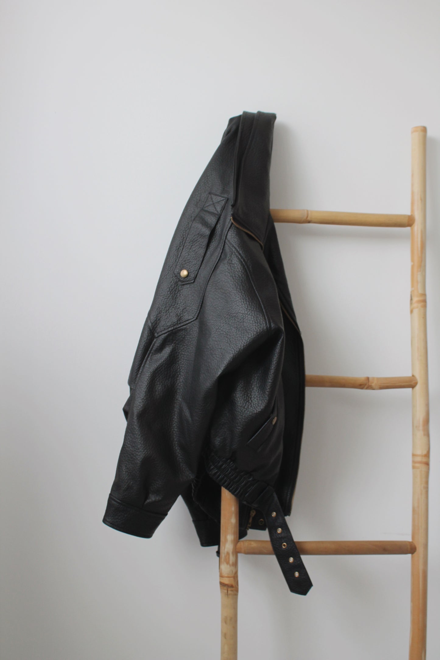 Leather Bomber Jacket - Size 10-18