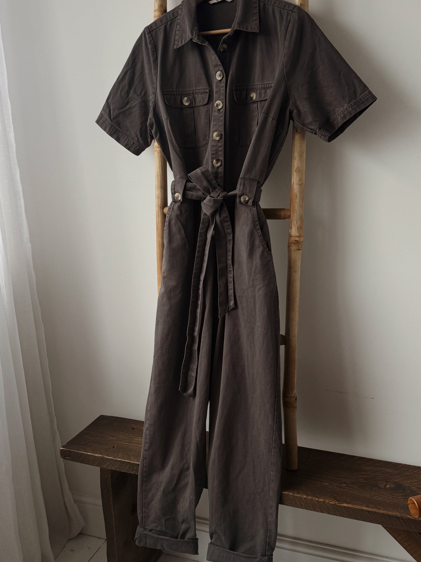Denim Grey Jumpsuit - Size 14