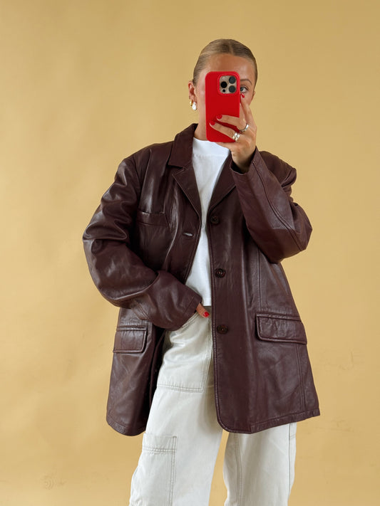 Real Leather Jacket - Free Size