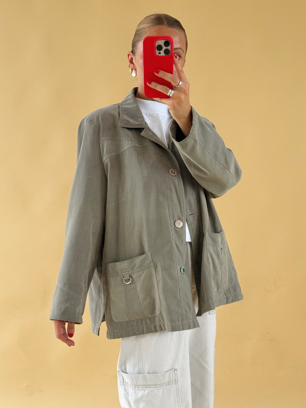 Vintage Khaki Jacket - Free Size