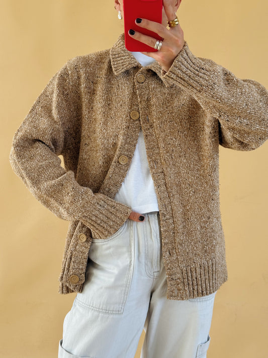 Sand Speckled Cardigan - Size 8-14