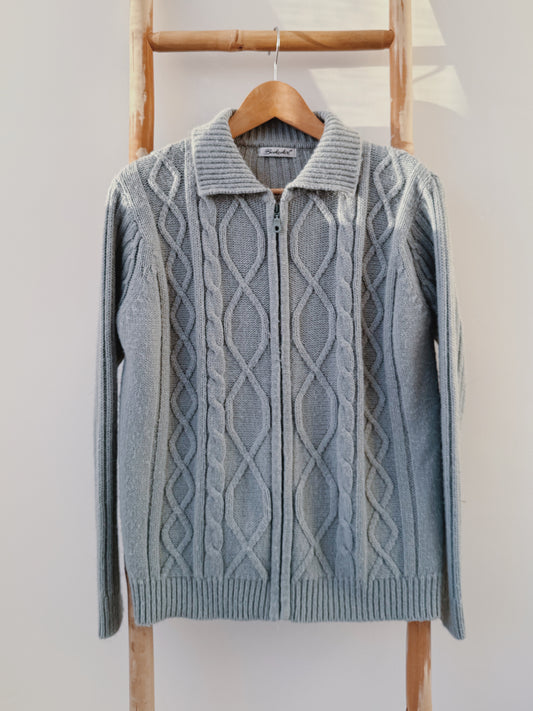Bluey/Grey Vintage Zip-Up - Size 12-16
